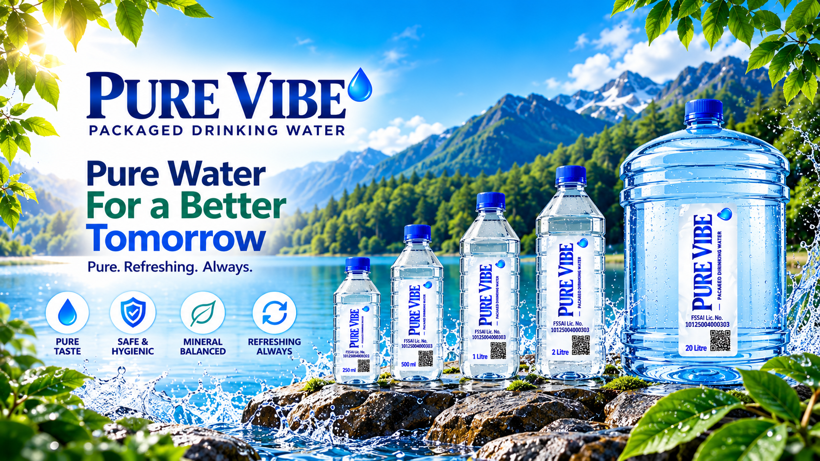 Pure Vibe Packaged Drinking Water Kakinada - Pure Water For a Better Tomorrow